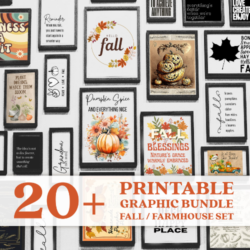 Celebrate Autumn's Bounty: Fall Farmhouse Printable Bundle (Instant Download) - PNG JPEG