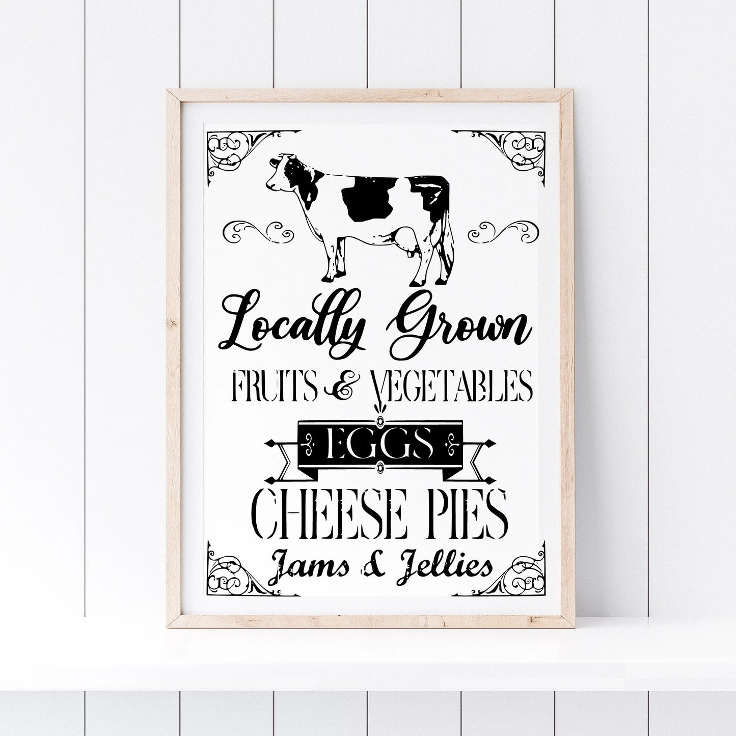 Farmhouse Summer Market cheese pies PNG JPEG SVG Instant digital download