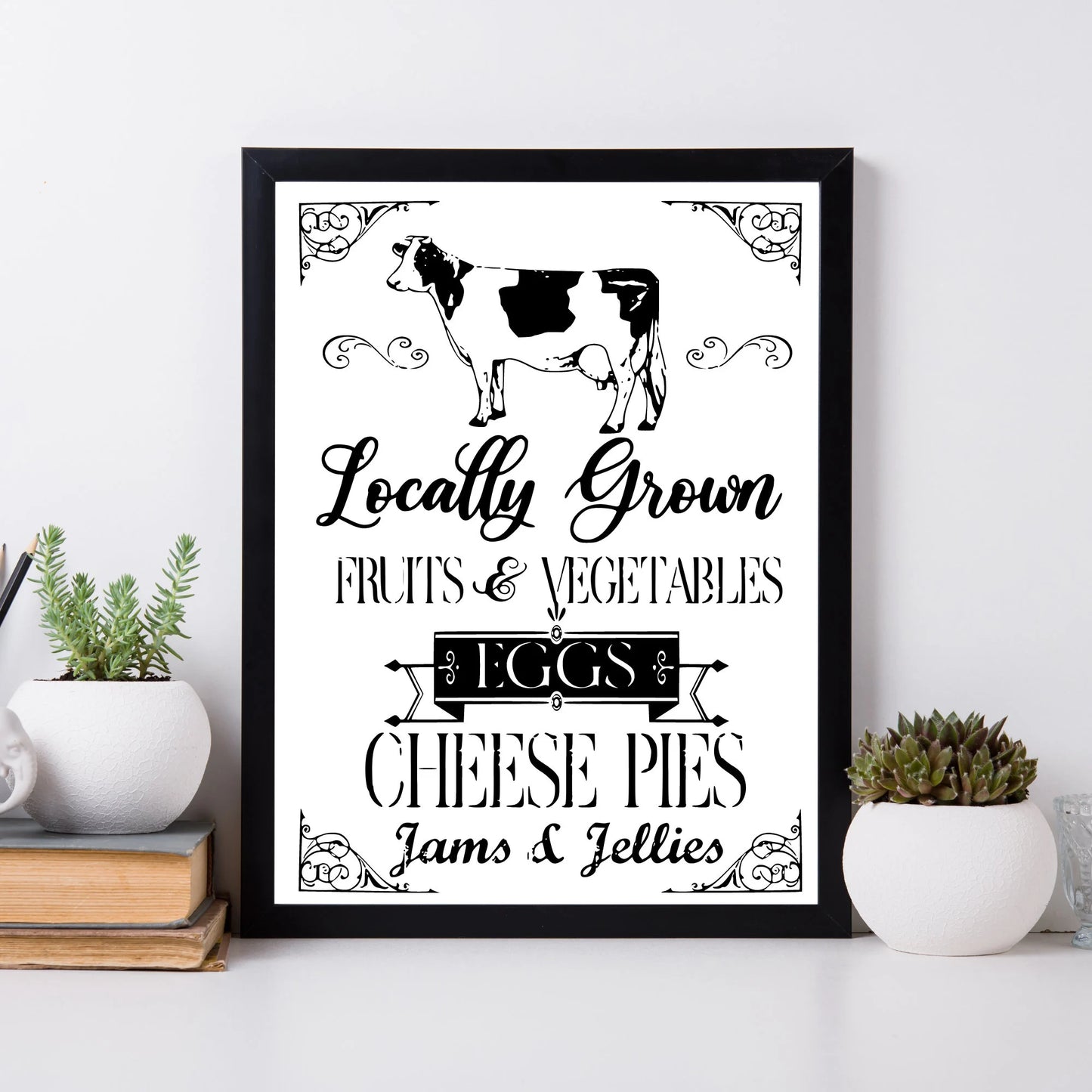 Farmhouse Summer Market cheese pies PNG JPEG SVG Instant digital download