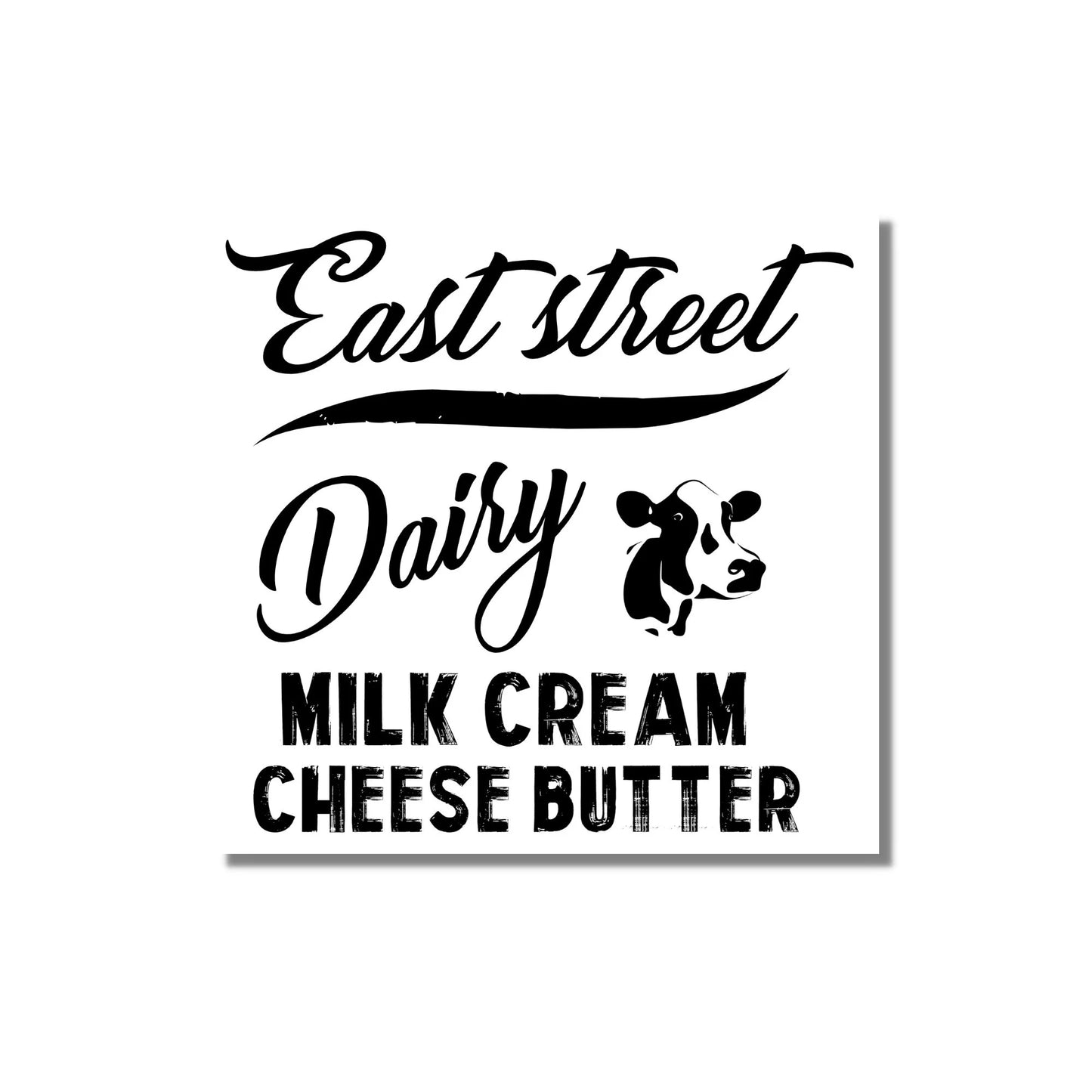 Vintage Dairy Graphic Cow, Milk Cream, Cheese, Butter Digital Download PNG JPEG