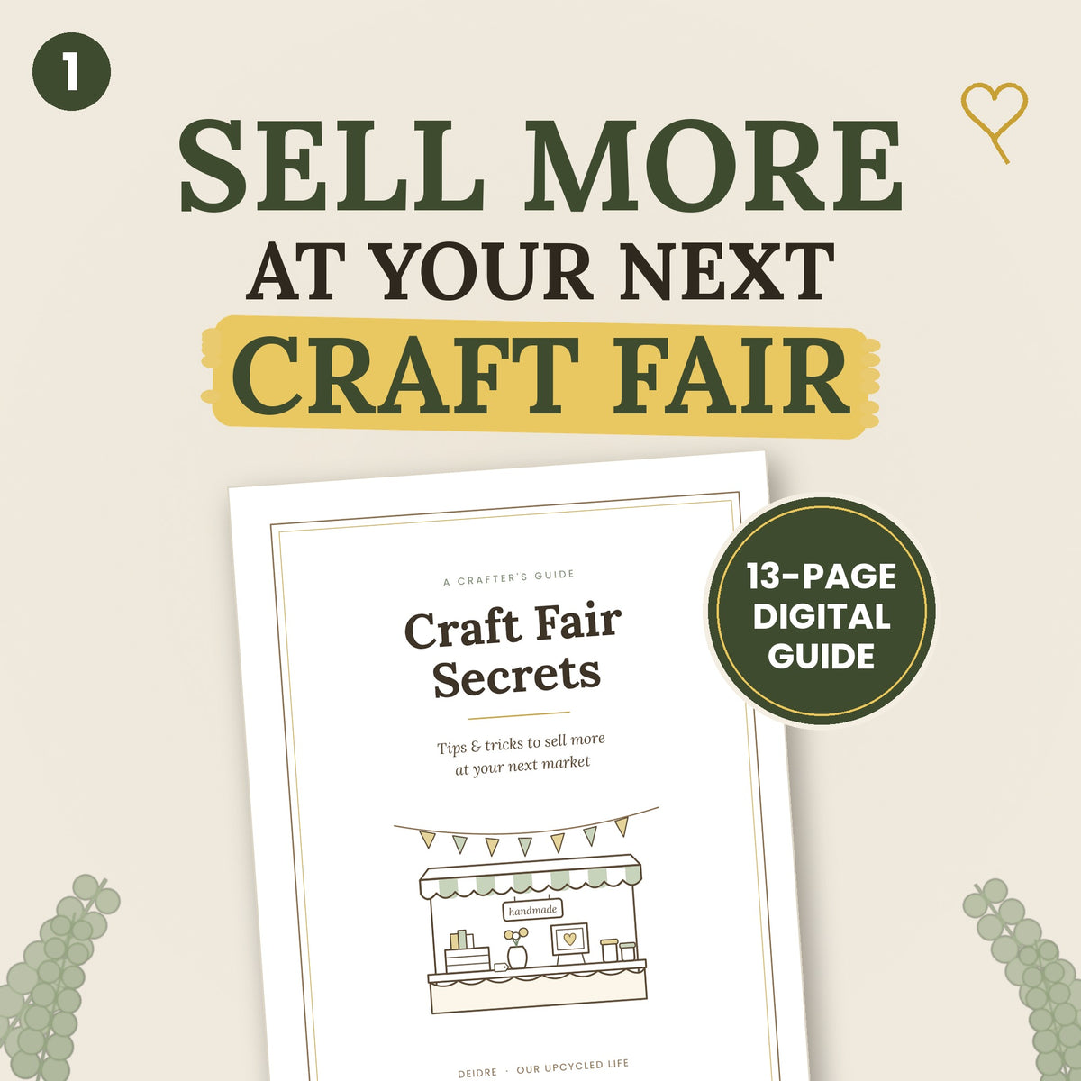 Craft Fair Vendor Guide | Booth Setup, Pricing Tips, Checklist (PDF Download)