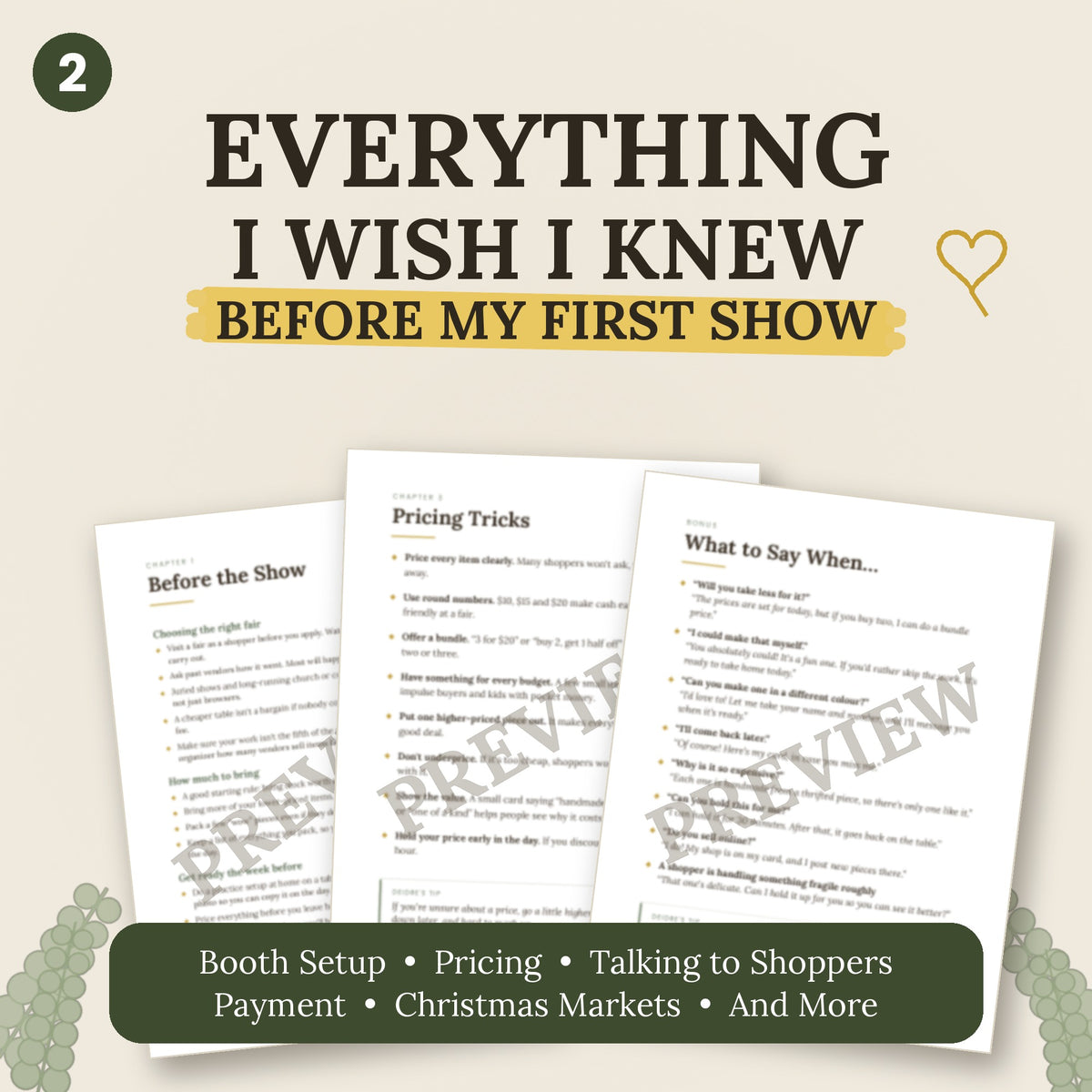 Craft Fair Vendor Guide | Booth Setup, Pricing Tips, Checklist (PDF Download)