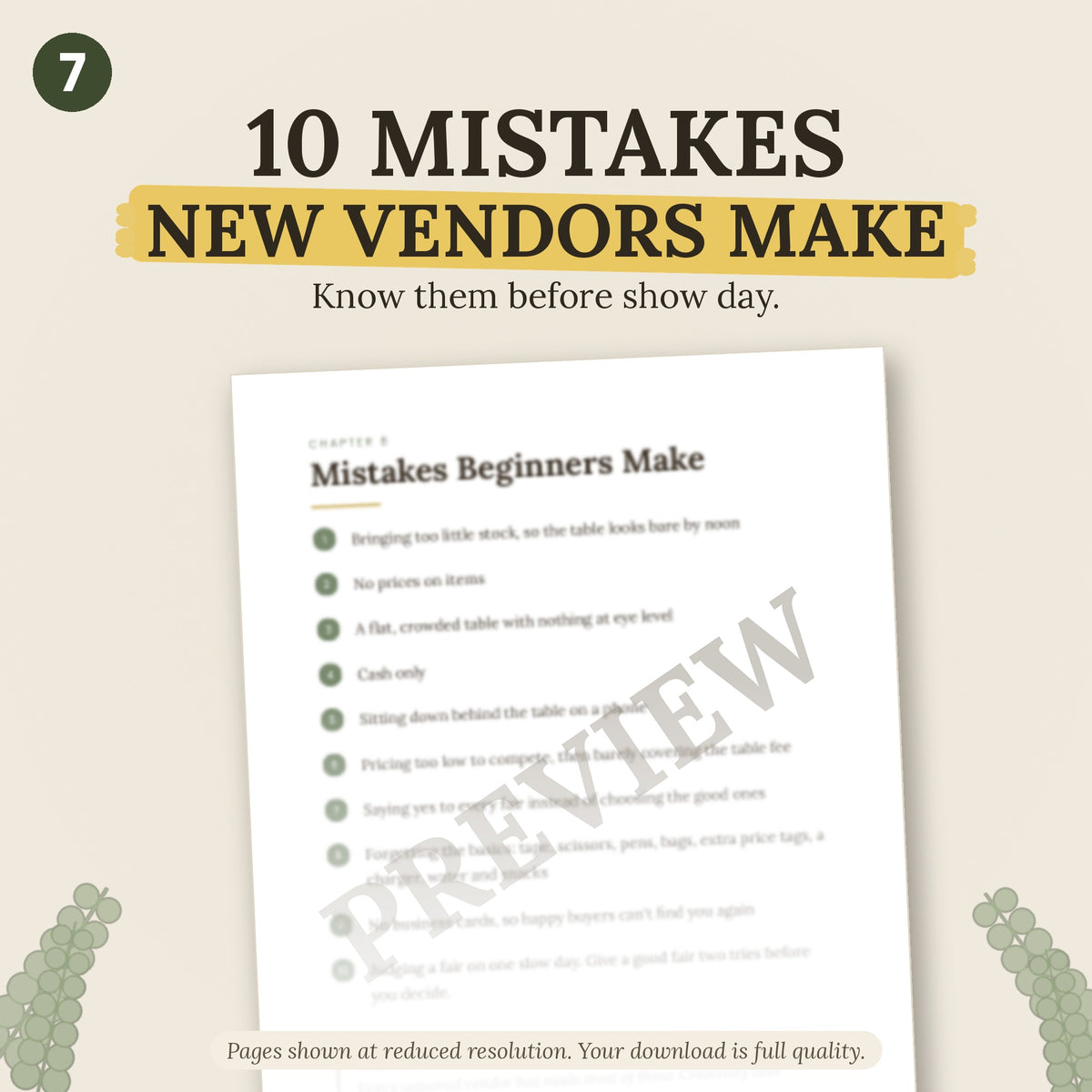 Craft Fair Vendor Guide | Booth Setup, Pricing Tips, Checklist (PDF Download)