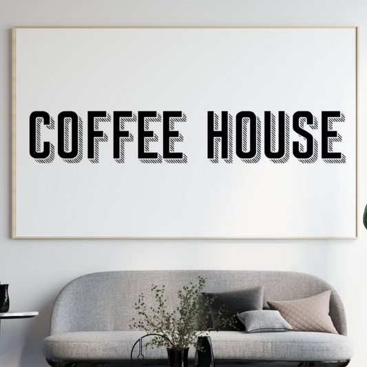 Coffee House Kitchen Instant PNG JPEG digital download Printable Art Graphic Wall quote