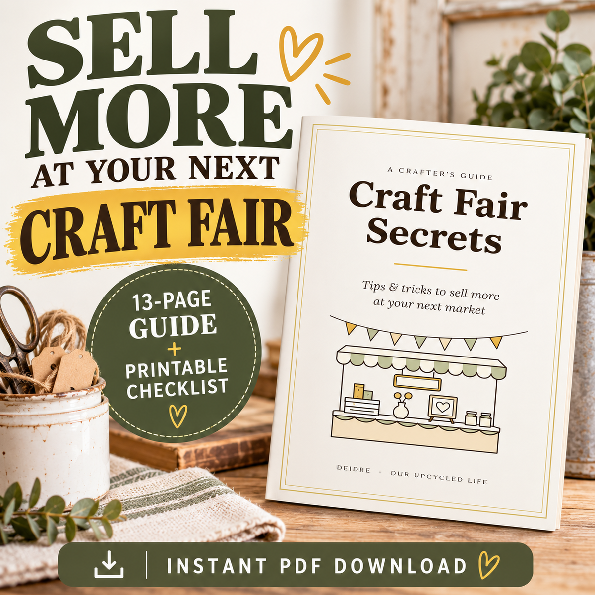 Craft Fair Vendor Guide | Booth Setup, Pricing Tips, Checklist (PDF Download)