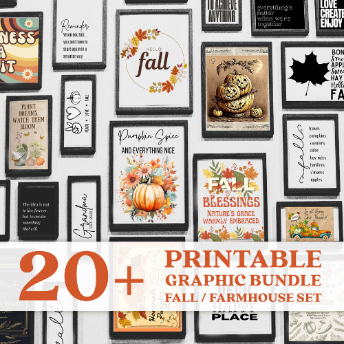 Celebrate Autumn's Bounty: Fall Farmhouse Printable Bundle (Instant Download) - PNG  JPEG