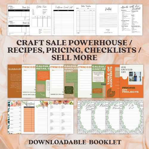 Craft Sale Powerhouse / Recipes, Pricing, Checklists / Sell More / Downloadable Booklet