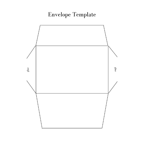 Envelope Printable Template 4x6" Greeting Card Instant Digital Download PDF PNG