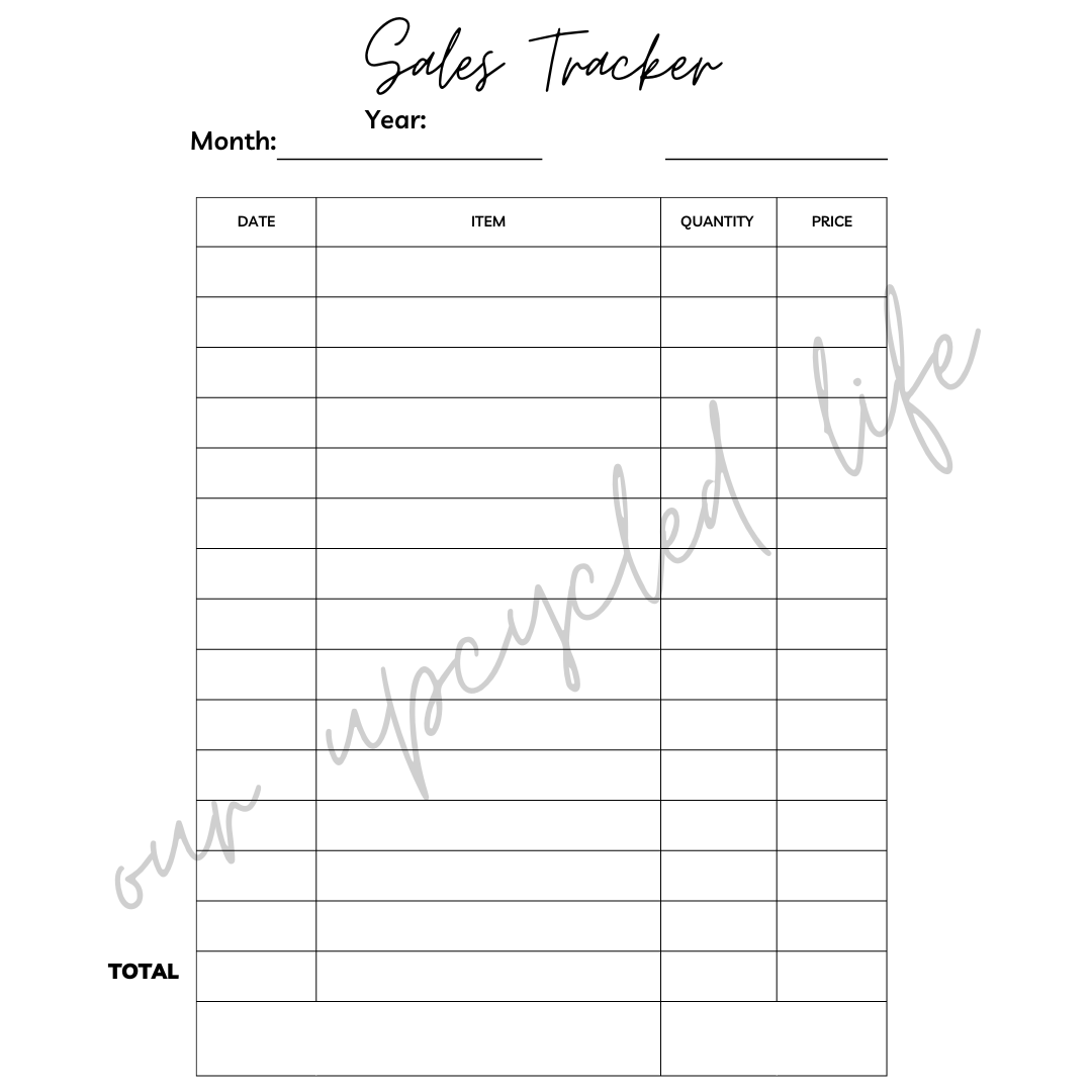 Craft Show Organizer / Checklist, Sales Tracker, Receipts / Instant Download Booklet