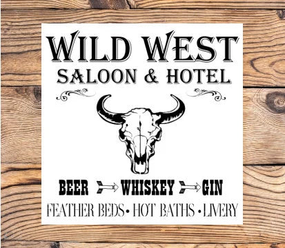 Wild West Cowboy Saloon Instant digital download Graphic JPEG SVG PNG