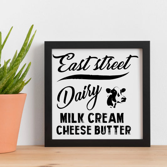 Vintage Dairy Graphic Cow, Milk Cream, Cheese, Butter Digital Download PNG  JPEG