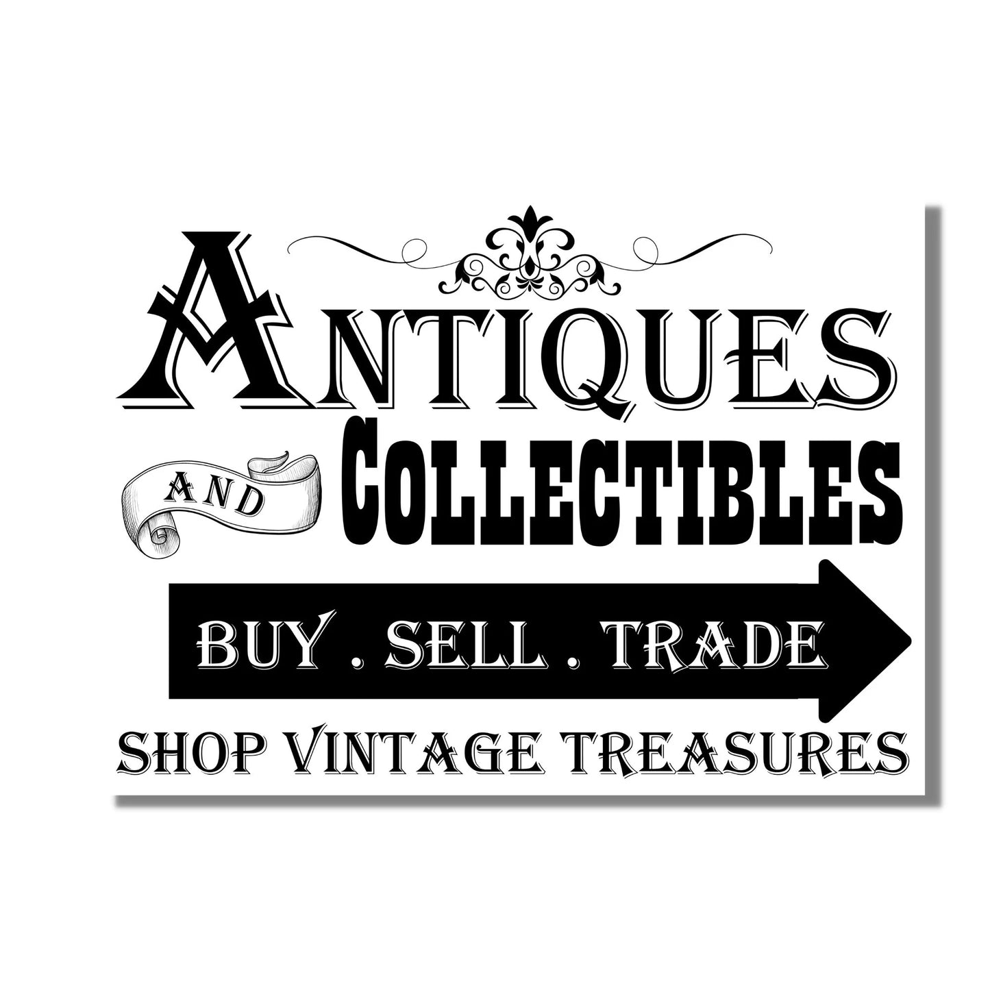 Vintage Antiques Treasures Instant digital download Graphic Farmhouse PNG SVG JPEG