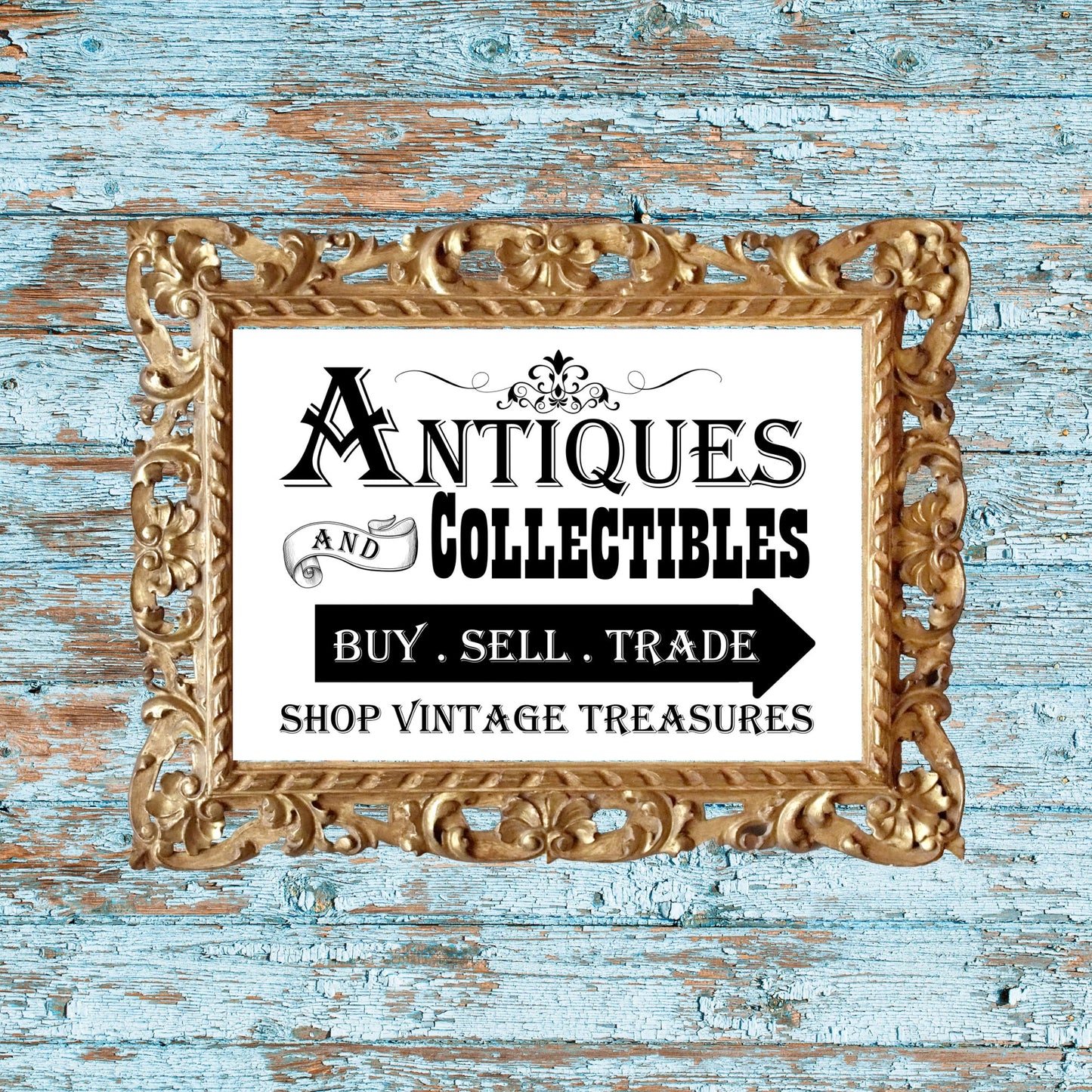 Vintage Antiques Treasures Instant digital download Graphic Farmhouse PNG SVG JPEG