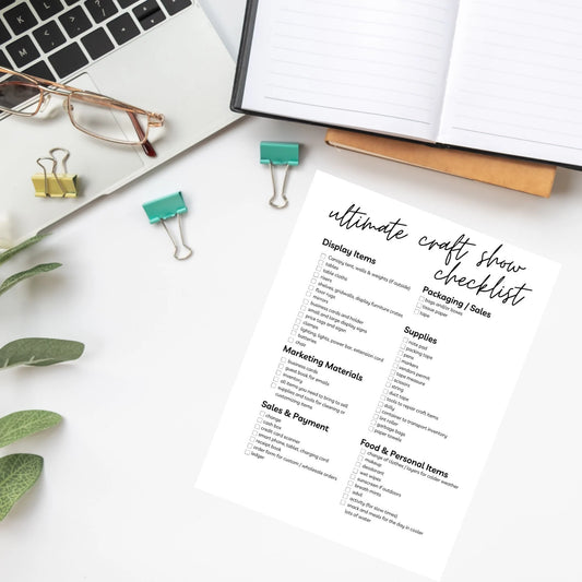 Craft Show Organizer / Checklist, Sales Tracker, Receipts / Instant Download Booklet