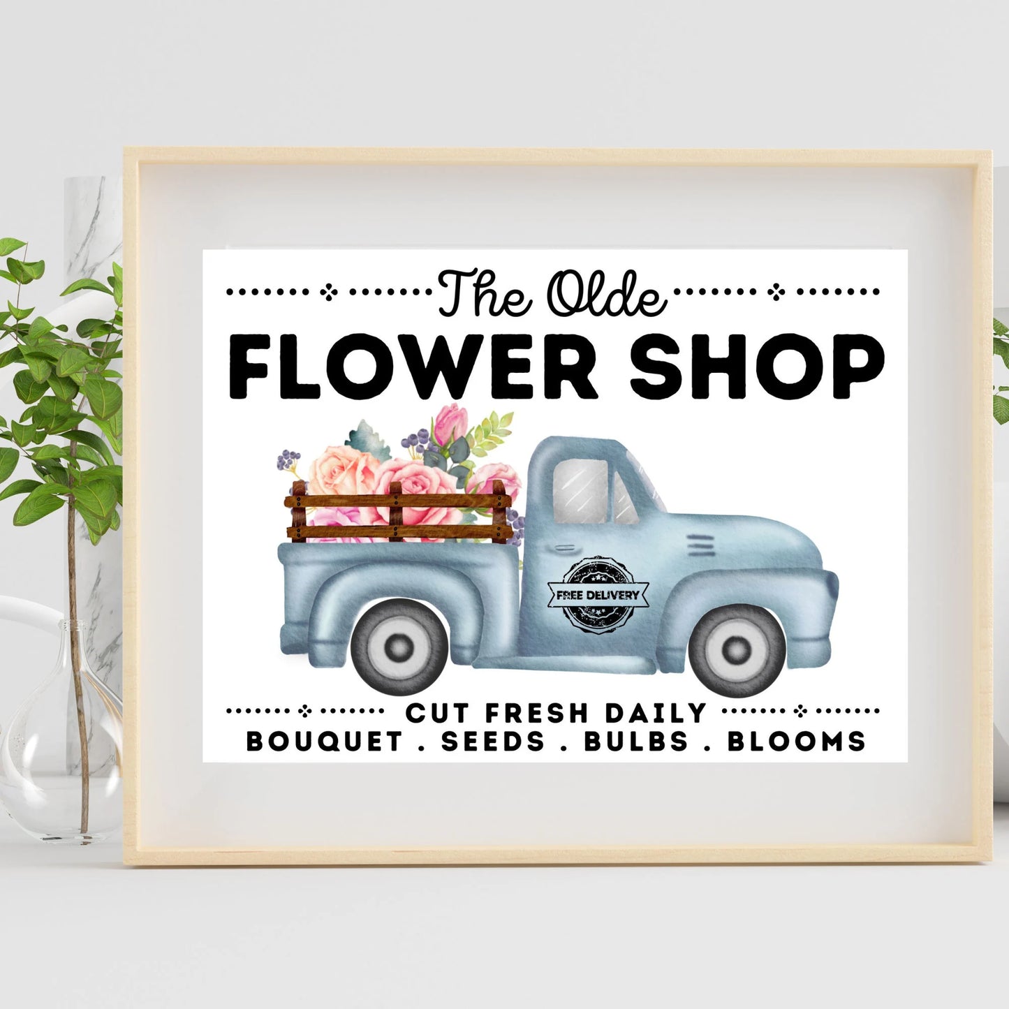 The Olde Flower Shop Instant digital download Graphic PNG SVG JPEG