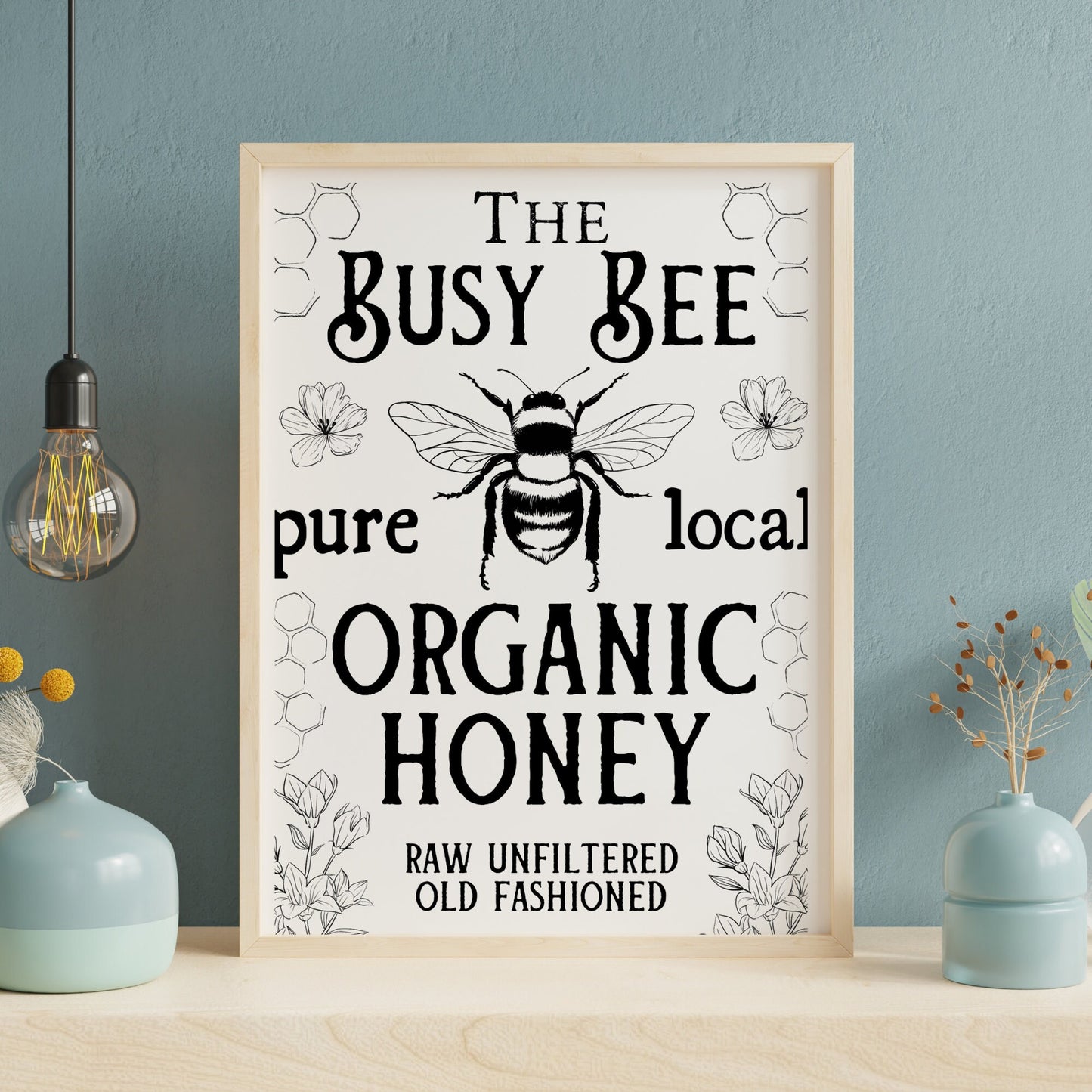 Busy Bee Organic Honey Instant digital download Graphic PNG SVG JPEG