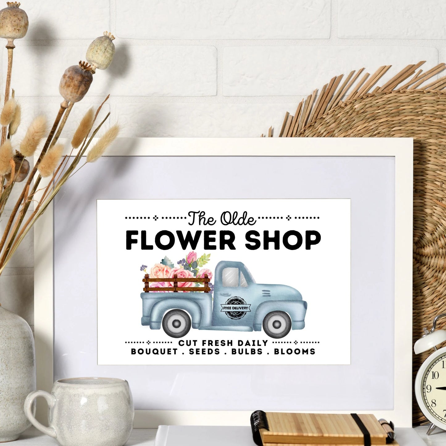 The Olde Flower Shop Instant digital download Graphic PNG SVG JPEG