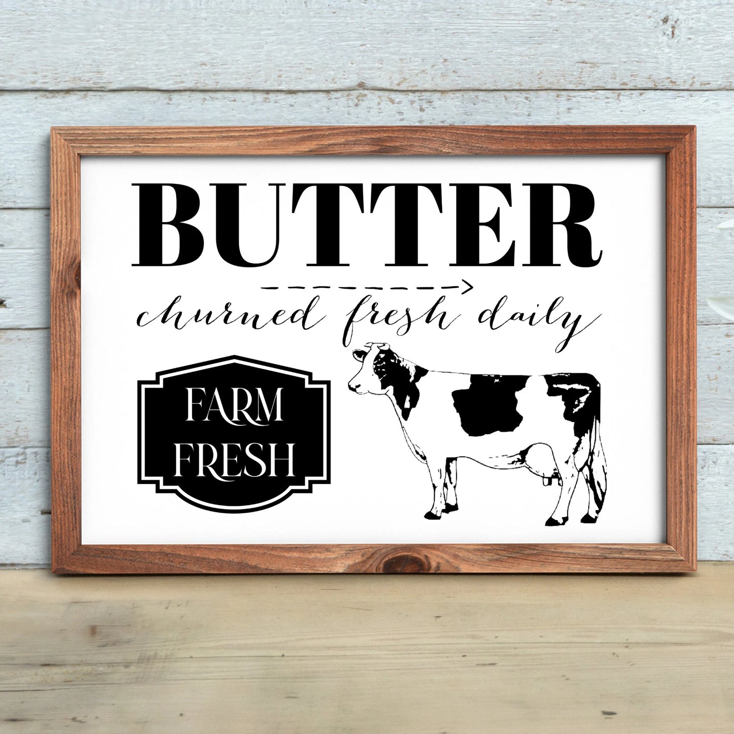 Farmhouse Cow butter local PNG JPEG SVG digital download Graphic