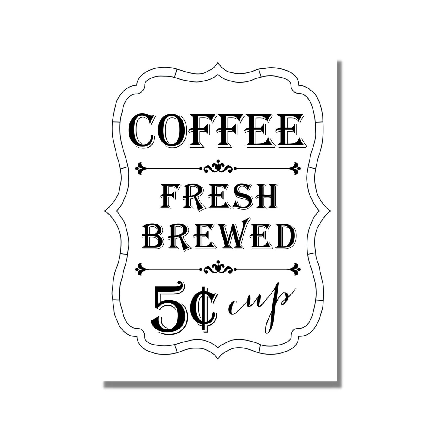 Fresh Brewed Coffee Instant Digital download PNG SVG JPEG *