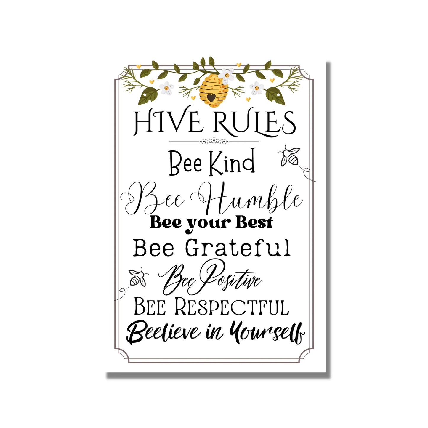 Hive Rules Bee Kind Honey Instant digital download Graphic PNG SVG JPEG