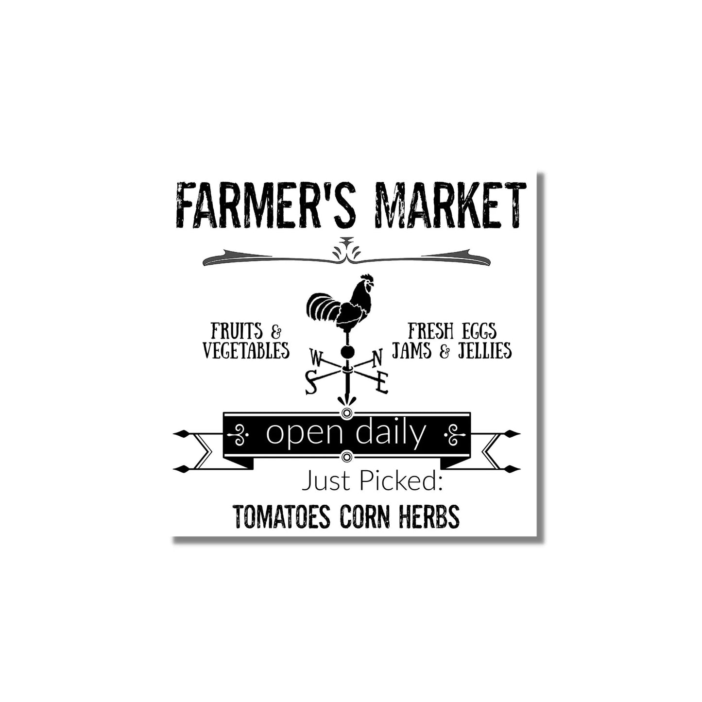 Farmhouse Farmer's Market Printable Graphic Instant PNG JPEG digital download