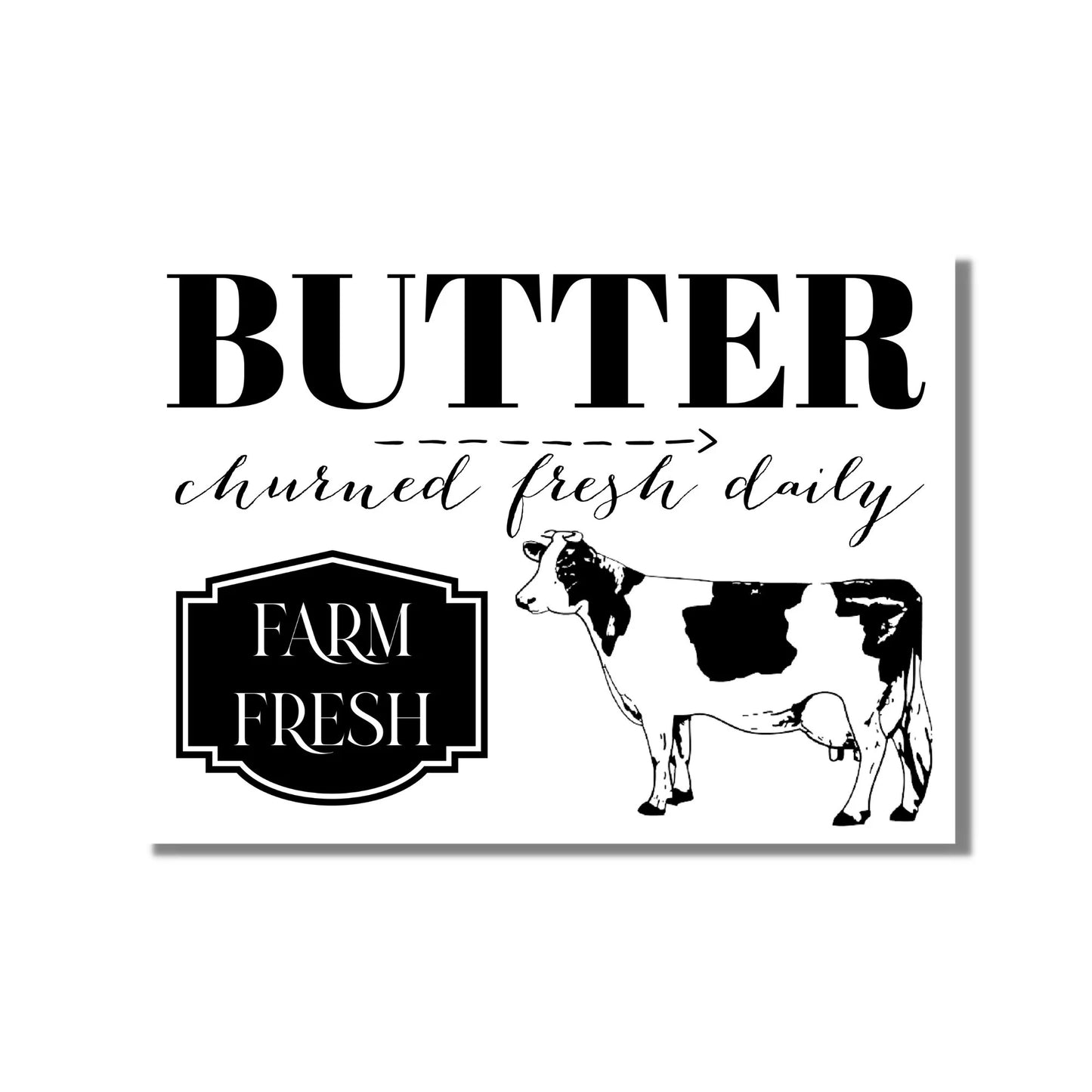 Farmhouse Cow butter local PNG JPEG SVG digital download Graphic