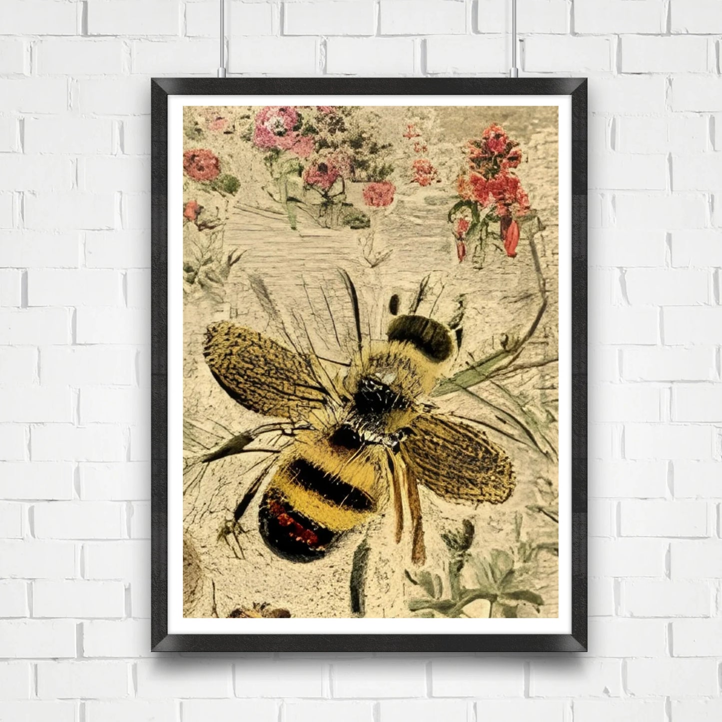 Vintage Ephemera Bee Instant Digital Download PNG SVG JPEG Graphic