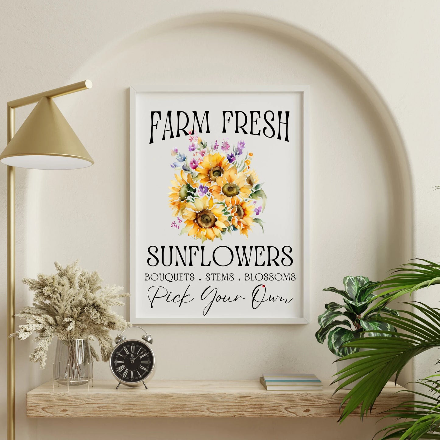 Farm Fresh Summer Sunflowers Graphic / Instant digital download  PNG/JPEG/SVG