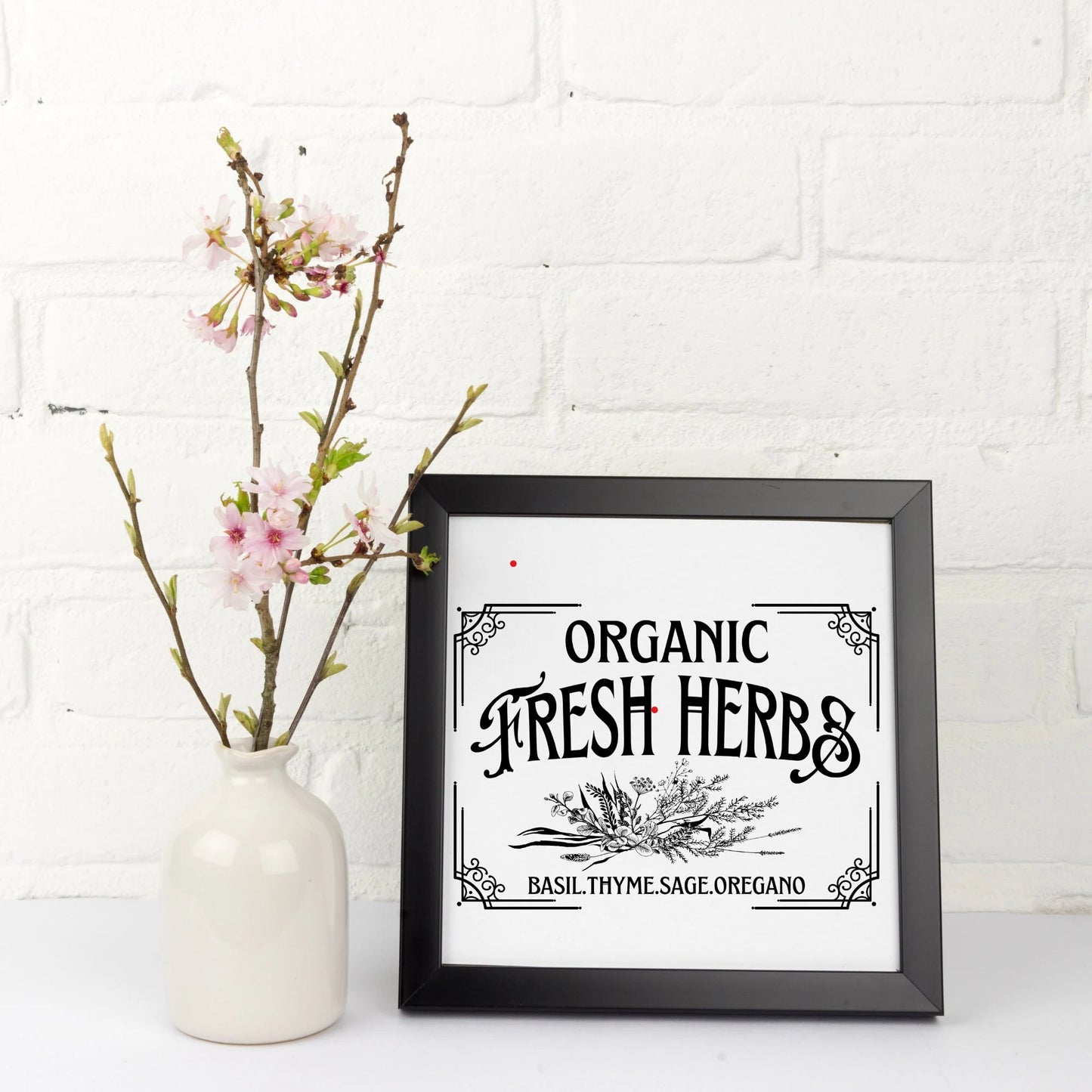 Garden Organic Fresh Herbs Sign Instant digital download PNG JPEG SVG