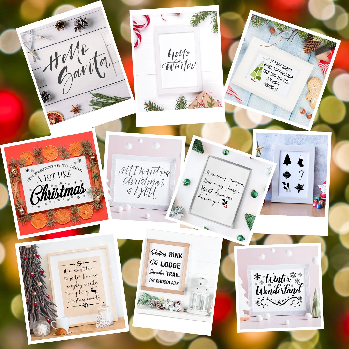 55+ Christmas Holiday Graphic Bundle Instant Digital Download PNG SVG JPEG