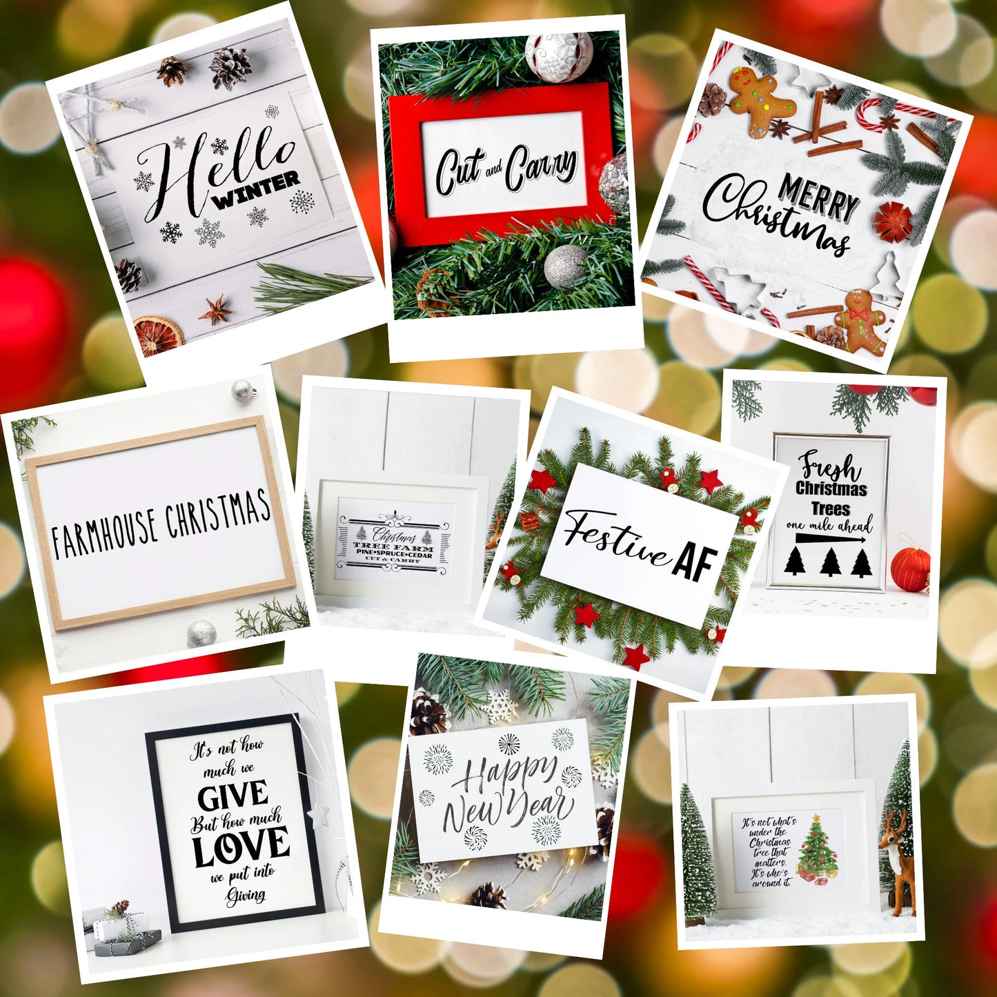 55+ Christmas Holiday Graphic Bundle Instant Digital Download PNG SVG JPEG