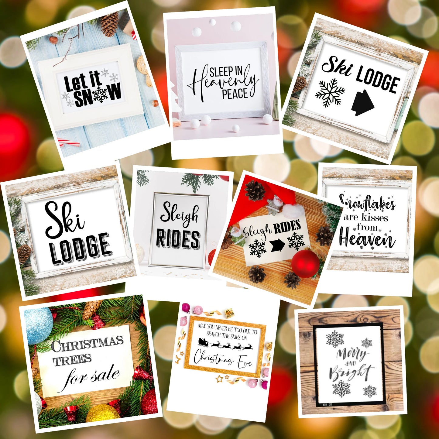 55+ Christmas Holiday Graphic Bundle Instant Digital Download PNG SVG JPEG