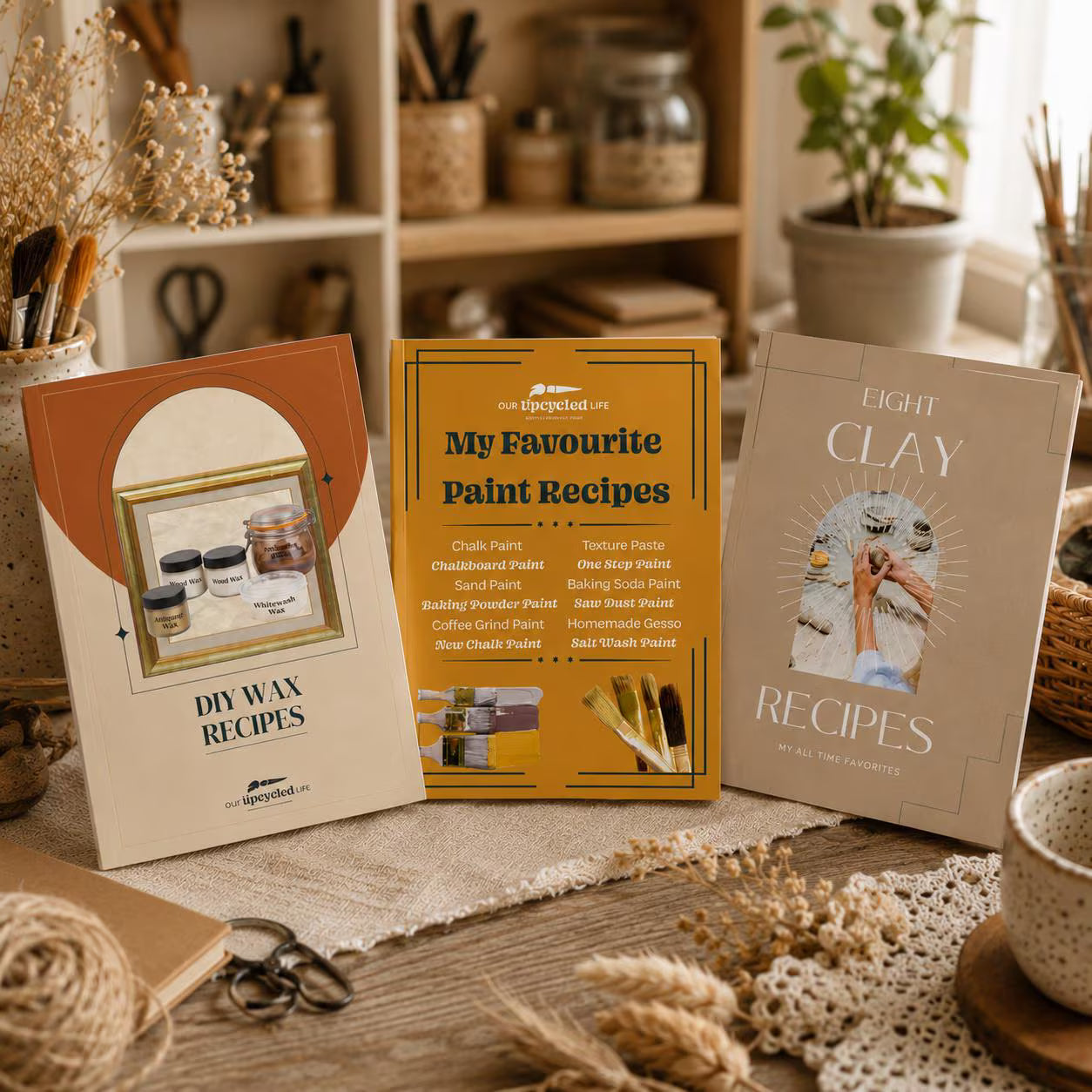 DIY Craft Recipe Bundle | Paint, Clay & Wax Recipes | Printable PDF