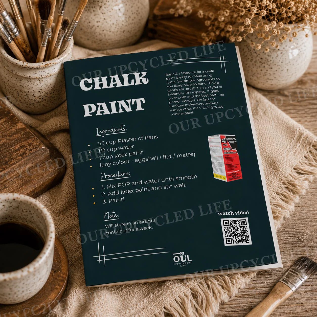 DIY Craft Recipe Bundle | Paint, Clay & Wax Recipes | Printable PDF