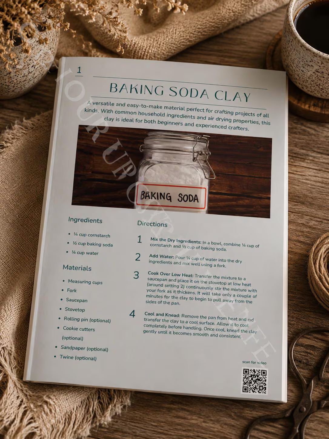 DIY Craft Recipe Bundle | Paint, Clay & Wax Recipes | Printable PDF